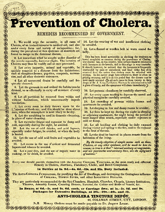 Cholera poster