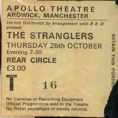 Stranglers ticket