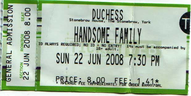 handsome family ticket