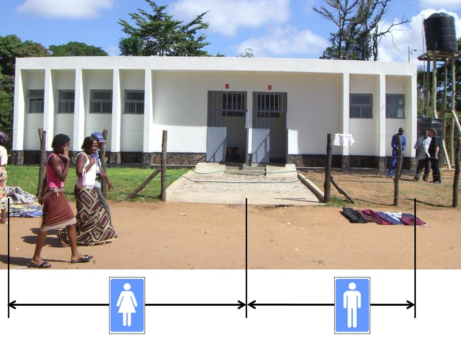Communal sanitation block, Mozambique